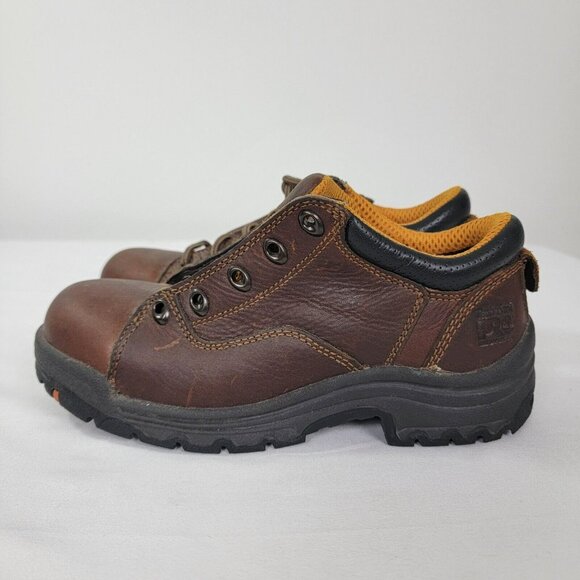 Timberland Pro Womens Titan 63189 Brown Alloy Toe Work Boots Size 7M Leather - Picture 5 of 11